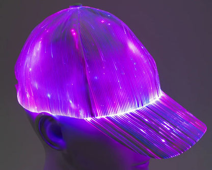 RGB 7 Colour LED Fibre Optic Hat