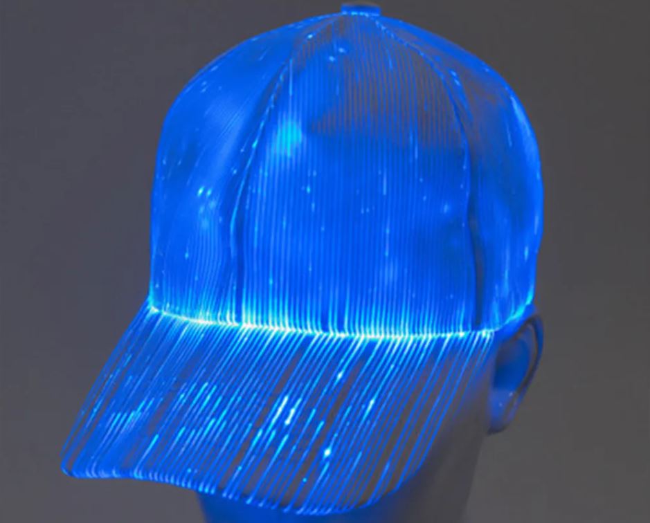 RGB 7 Colour LED Fibre Optic Hat