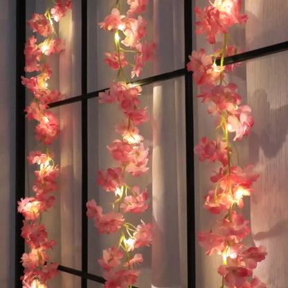 LED Pink Cherry Blossom String Light