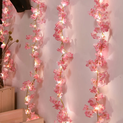 LED Pink Cherry Blossom String Light