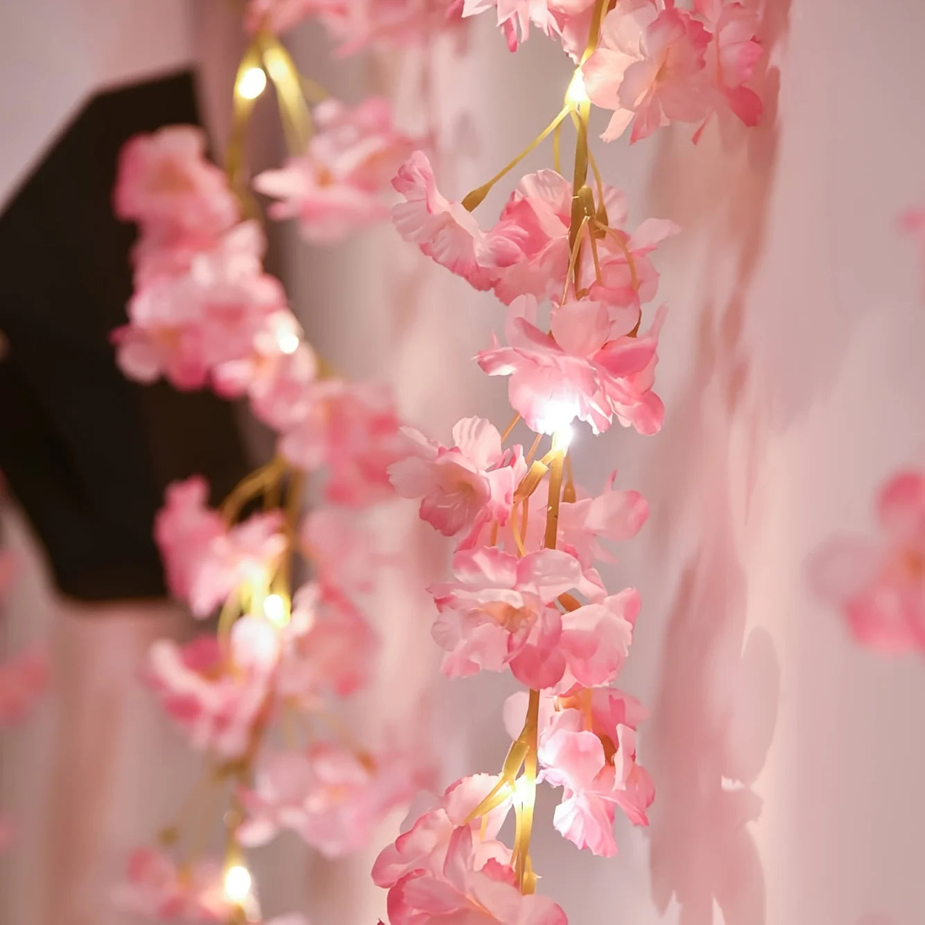 LED Pink Cherry Blossom String Light