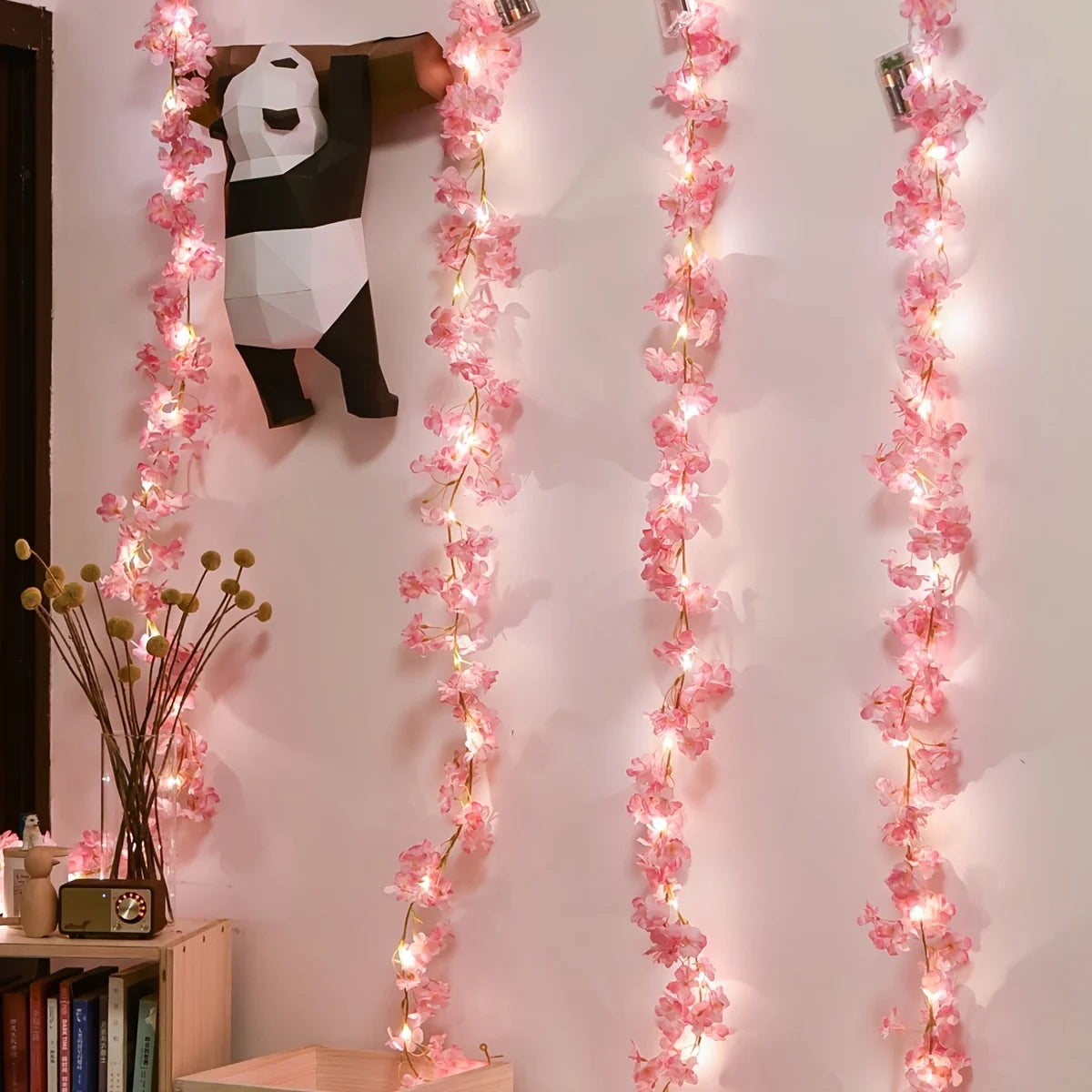 LED Pink Cherry Blossom String Light